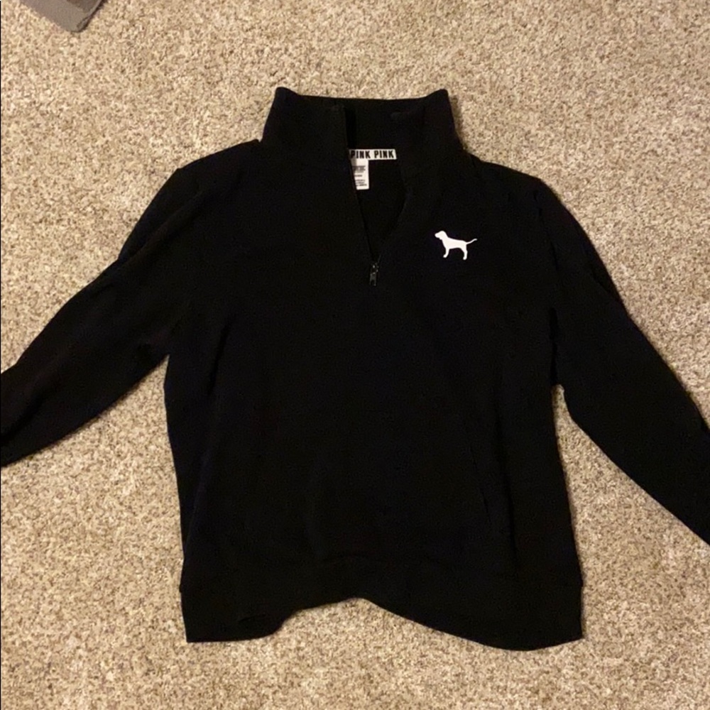 PINK: half zip sweater